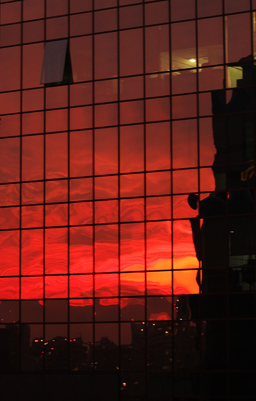 Sunset reflection