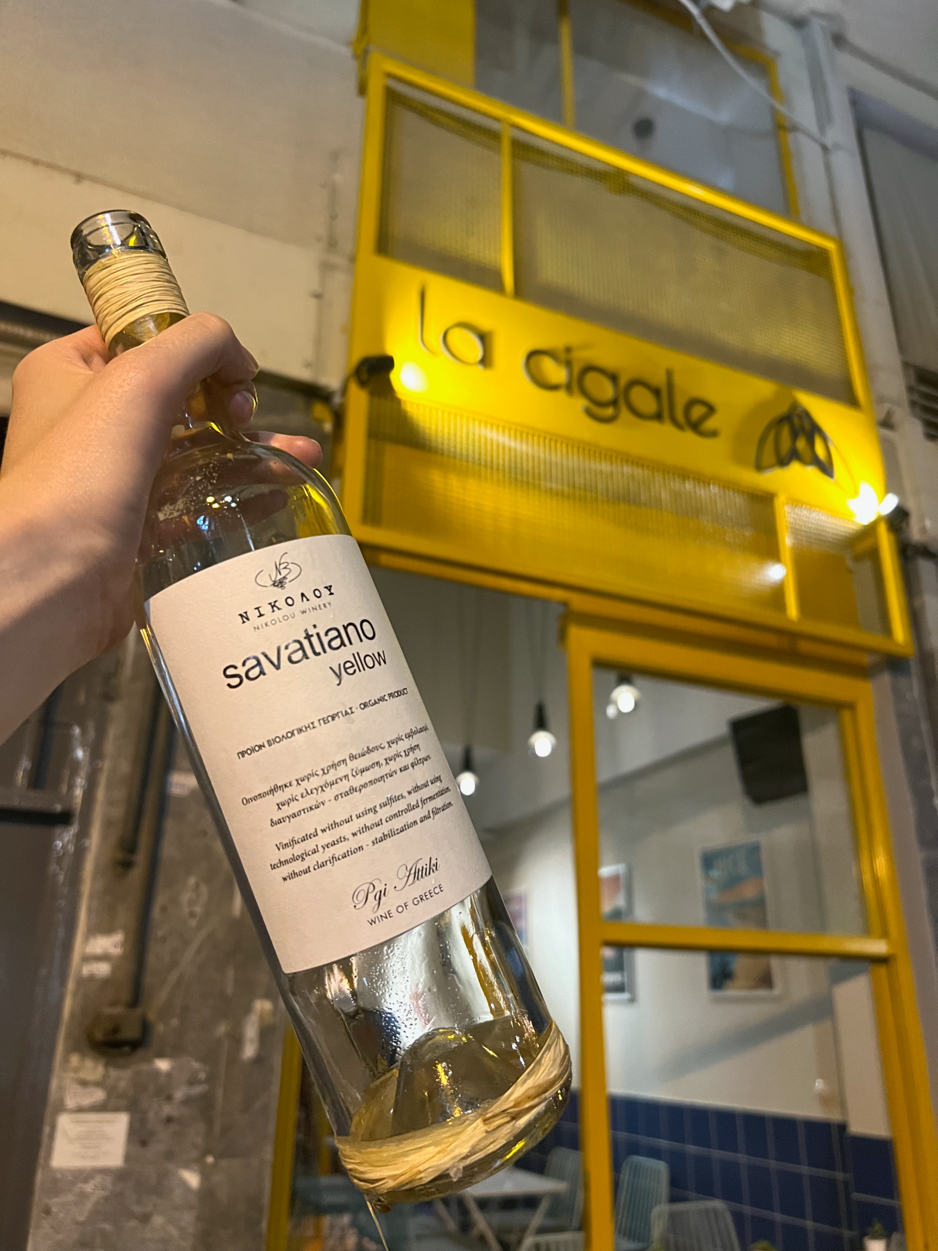 La Cigale Wine Bar in Athens, Greece.